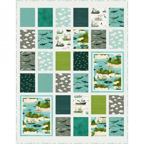 New! Land and Sea - Archipelago Clear Skies - per yard - by Katherine Quinn for Windham Fabrics - 53276D-1