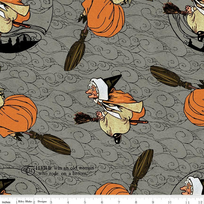 Goose Tales - per yard - Janet Wecker Frisch- Riley Blake Designs - All-over Motifs Gray - C9395-GRAY - RebsFabStash