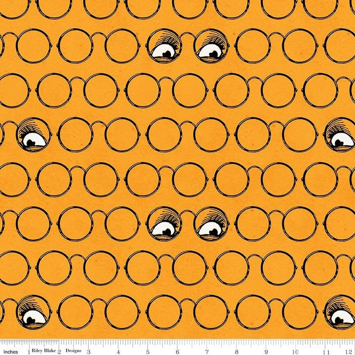 Goose Tales - per yard - Janet Wecker Frisch- Riley Blake Designs - Scaredy Cats Toss Orange- C9398-ORANGE - RebsFabStash