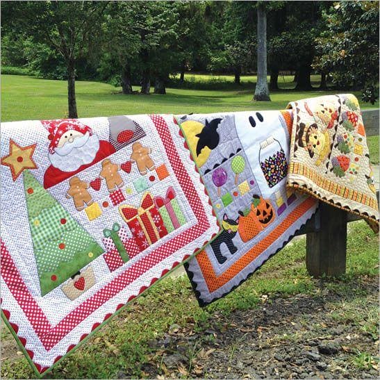 Holiday Quilting - PATTERN - by Stitches of Love - Whimsical Collection of Holiday Quilts - Halloween - Fall - Christmas - RebsFabStash