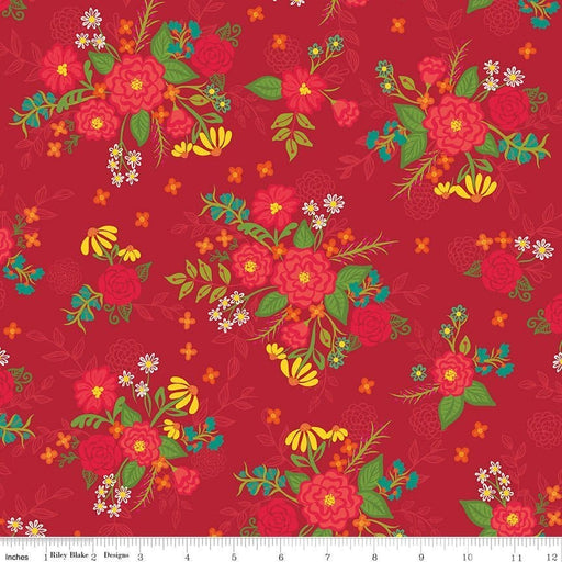Indigo Garden - Red Main - per yard - by Heather Peterson - for Riley Blake Designs - C11270-RED - RebsFabStash