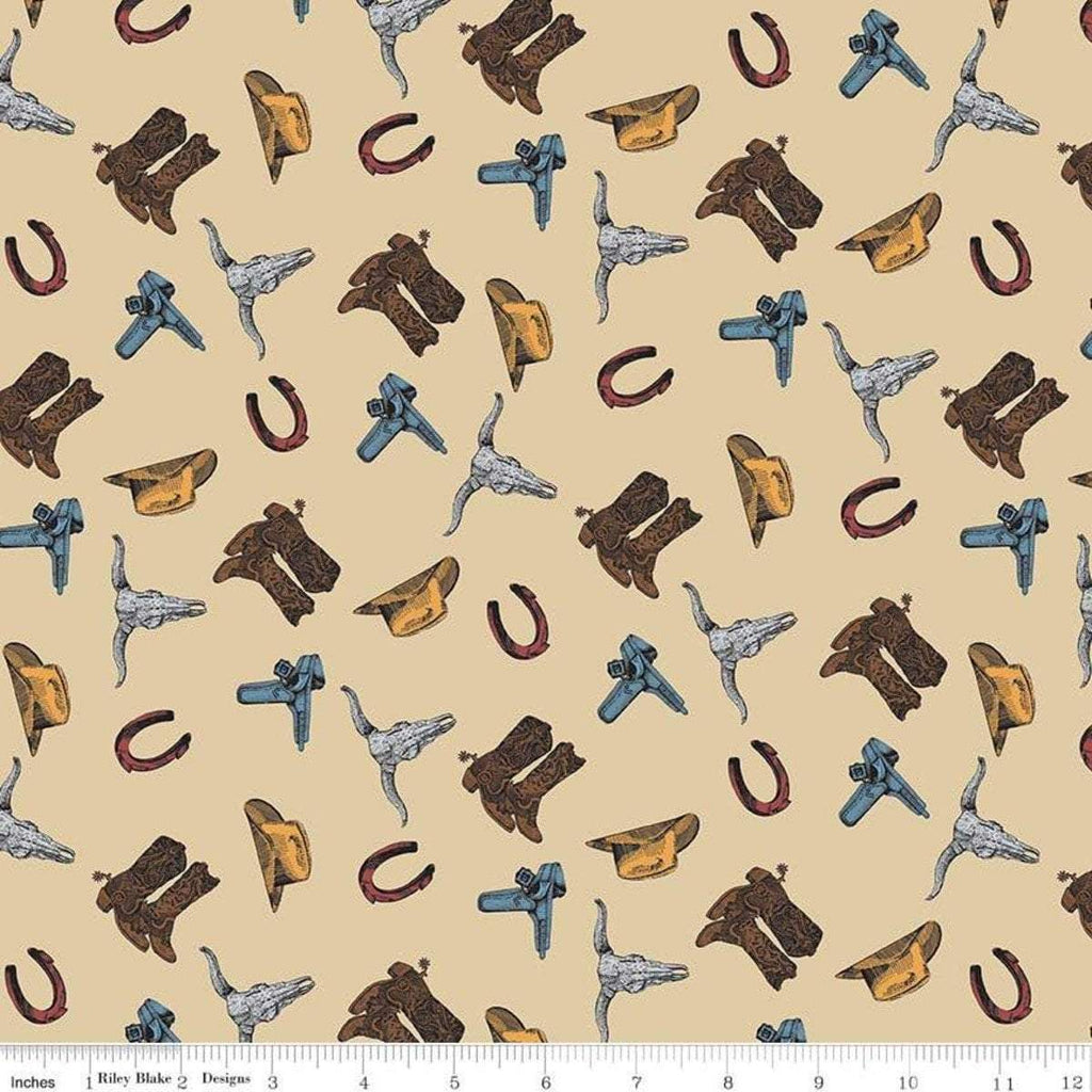 Riley Blake Designs Cowboy Country Alpha Red Quilt Fabric