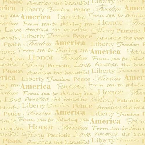 Land of the Free - per yard- by Jane Alison - Henry Glass - Patches or squares on Cream 1828-87 - RebsFabStash