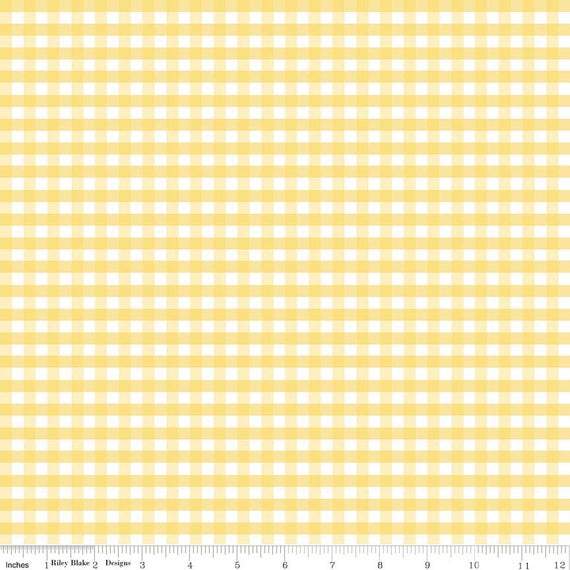 Large Gingham - per yard - Riley Blake Designs - Yellow - C450-50 - RebsFabStash