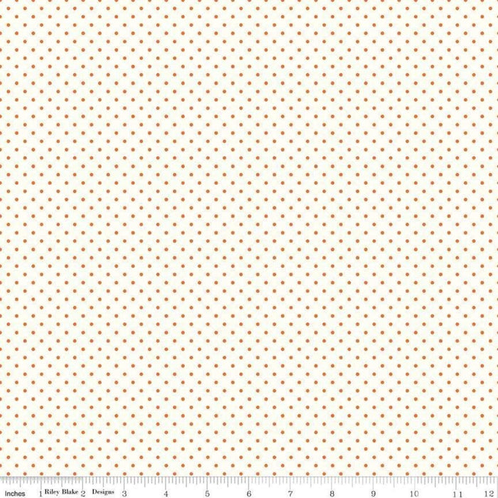 Le Creme Dots - per yard - by Riley Blake Designs - C600-60 Orange - RebsFabStash