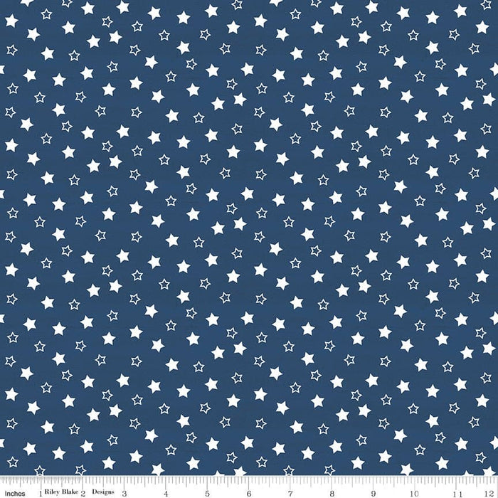 Let Freedom Soar - Text - Blue - per yard - by Tara Reed - for Riley Blake - America, Patriotic - C10520-BLUE - RebsFabStash