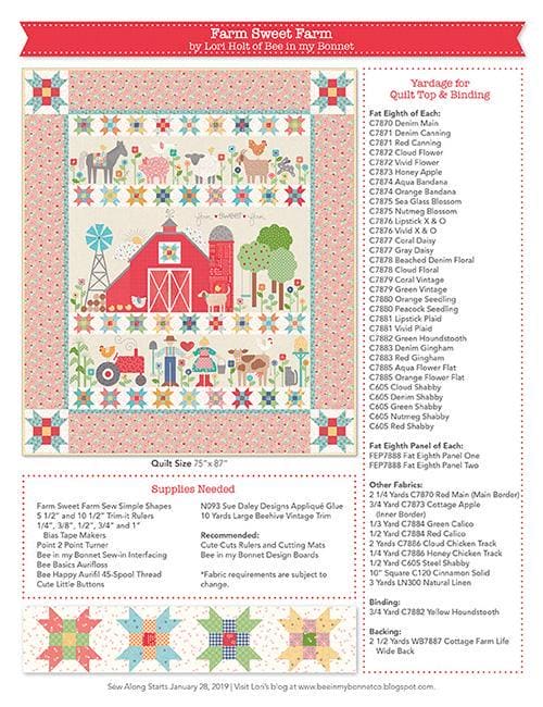 Farm Girl Vintage Quilt Book by Lori Holt Of Bee In My Bonnet