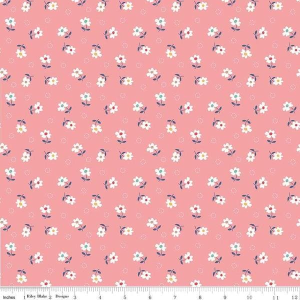 Riley Blake Fabric - Sew Cherry 2 - Lori Holt - Pink #C5800 - 50cm