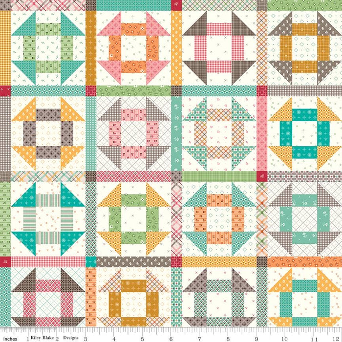 Lori Holt PRIM Collection - Per Yard - Prim Churn Dash Granny Apple - Lori Holt of Bee in My Bonnet - Riley Blake Designs - C9695-GRANNY APPLE - RebsFabStash