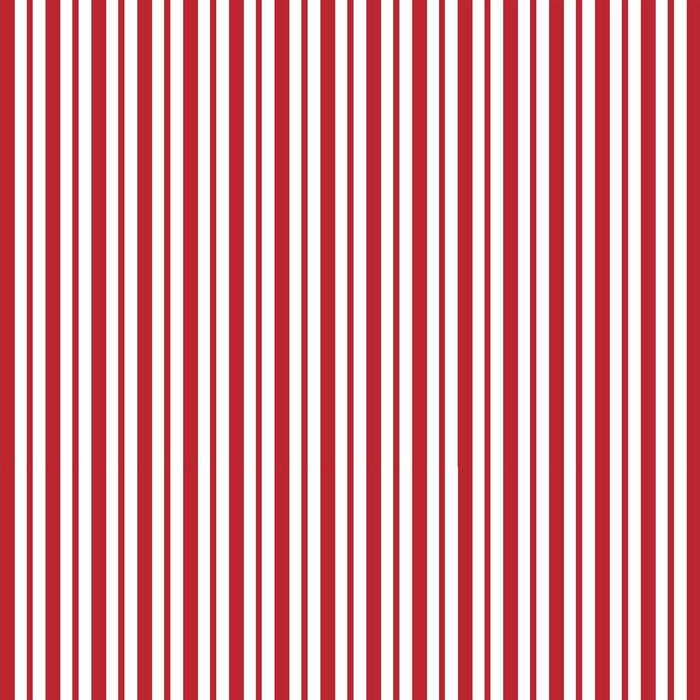 Mini Awning Stripe- Per Yard- Kimberbell Basics - Maywood Studio - MAS 8249-R - Red Stripe on White - RebsFabStash