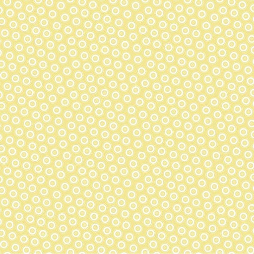 My Happy Place - Per yard - Contempo - Benartex - Cherry Guidry - Dotty buttons or circles on light yellow 7595-03 - RebsFabStash