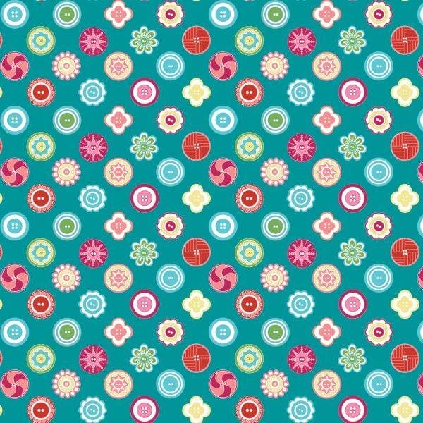 My Happy Place - Per yard - Contempo - Benartex - Cherry Guidry - Dotty buttons or circles on light yellow 7595-03 - RebsFabStash