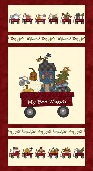 My Red Wagon - per yard - by Debbie Busby - Henry Glass - Small Snowflakes - 2547-77 Navy - RebsFabStash