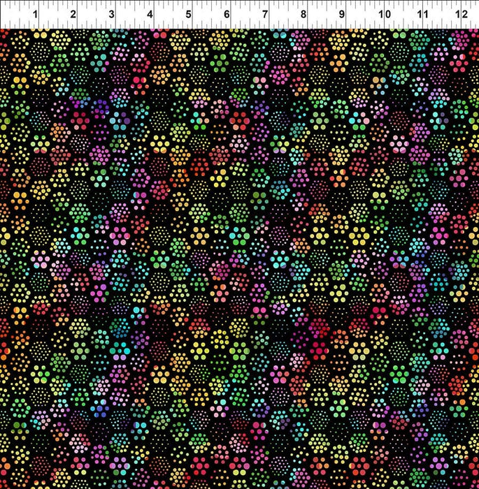 NEW! A Groovy Garden - Hex - Per Yard - Jason Yenter - In The Beginning Fabrics - hexagon print - Multi - 8AGG-1 - RebsFabStash