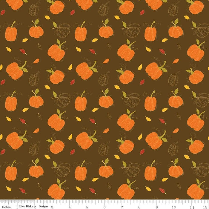 NEW! Adel In Autumn - Main Print - per yard - by Sandy Gervais for Riley Blake Designs - Fall - C10820-OLIVE - RebsFabStash