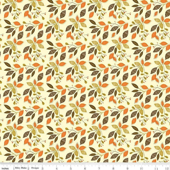 NEW! Adel In Autumn - Main Print - per yard - by Sandy Gervais for Riley Blake Designs - Fall - C10820-OLIVE - RebsFabStash