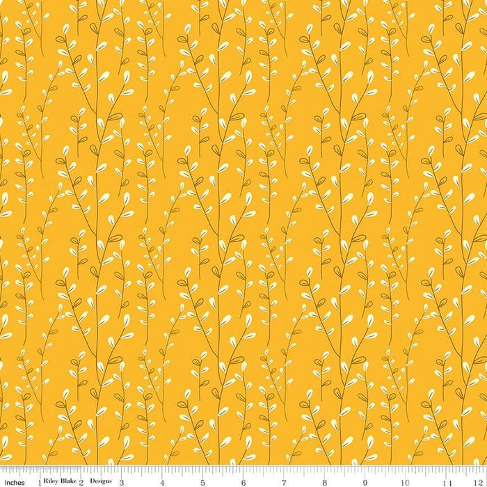 NEW! Adel In Autumn - Main Print - per yard - by Sandy Gervais for Riley Blake Designs - Fall - C10820-OLIVE - RebsFabStash