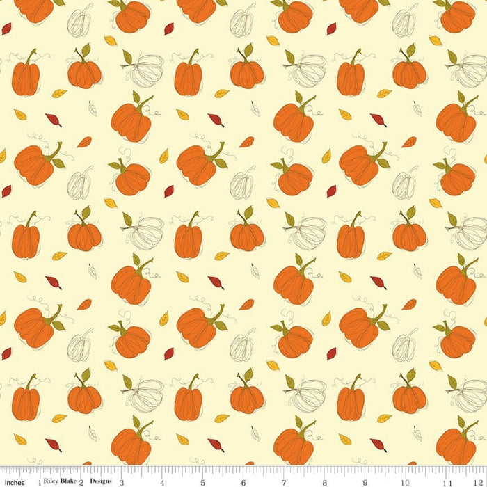 NEW! Adel In Autumn - Main Print - per yard - by Sandy Gervais for Riley Blake Designs - Fall - C10820-OLIVE - RebsFabStash