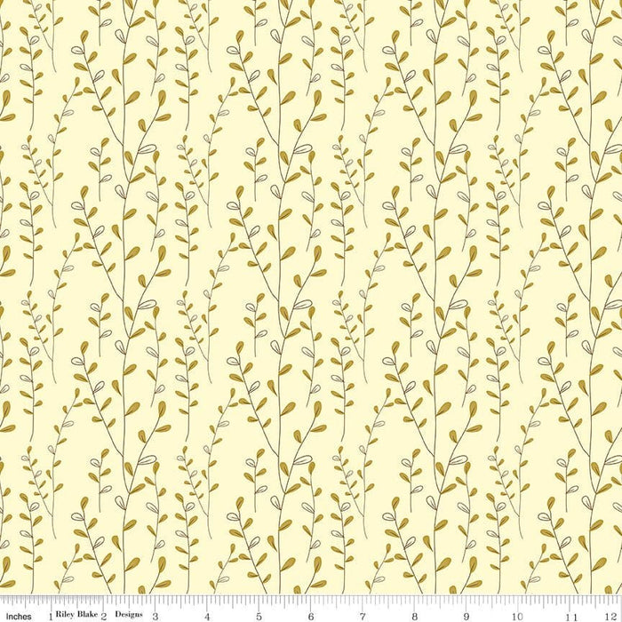 NEW! Adel In Autumn - Main Print - per yard - by Sandy Gervais for Riley Blake Designs - Fall - C10820-OLIVE - RebsFabStash