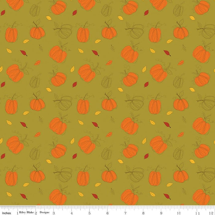 NEW! Adel In Autumn - Stripes - per yard - by Sandy Gervais for Riley Blake Designs - Fall - C10827-ORANGE - RebsFabStash