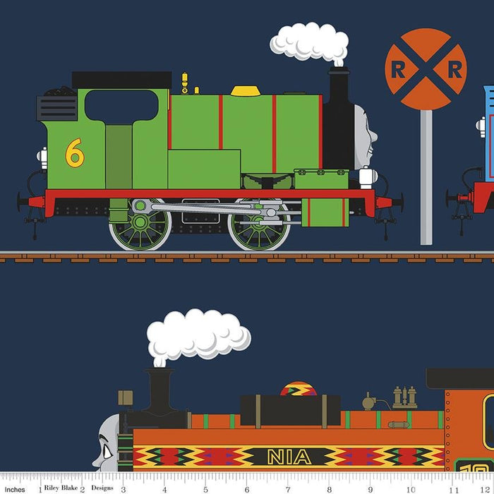 New! All Aboard with Thomas & Friends - Friends Green - Per Yard - Riley Blake Designs - Licensed - Trains- C11001 Green - RebsFabStash