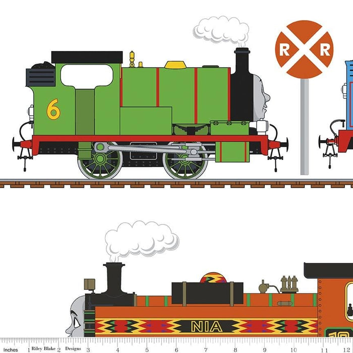 New! All Aboard with Thomas & Friends - Friends Green - Per Yard - Riley Blake Designs - Licensed - Trains- C11001 Green - RebsFabStash