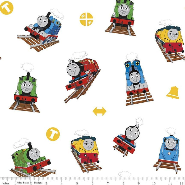 New! All Aboard with Thomas & Friends - Main Yellow - Per Yard - Riley Blake Designs - Licensed - Trains - C11000 Yellow - RebsFabStash