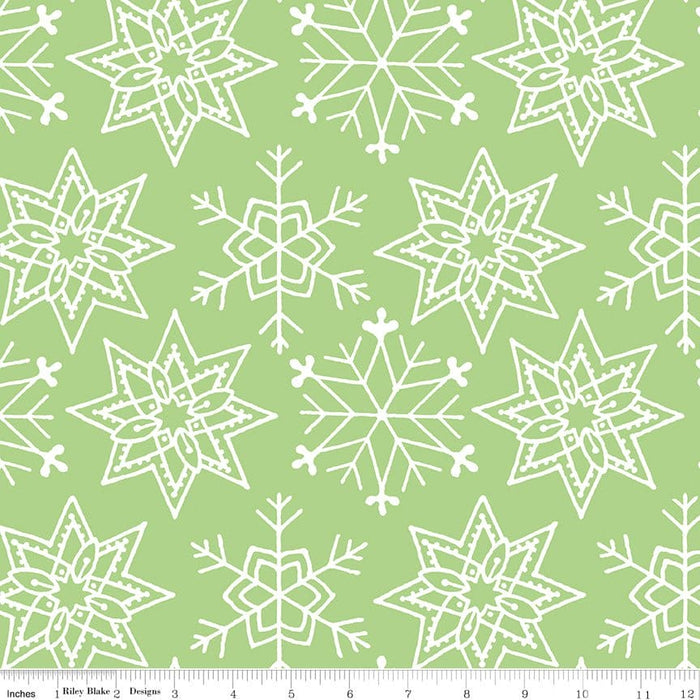Nicholas Christmas Posts White Fabric by J. Wecker Frisch - Riley Blake  Fabrics
