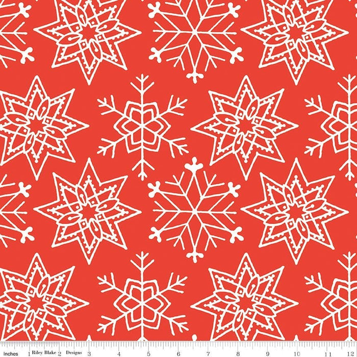 NEW! All About Christmas - White Christmas Holly - per yard -by Janet Wecker Frisch for Riley Blake Designs - Winter - C10800-WHITE - RebsFabStash