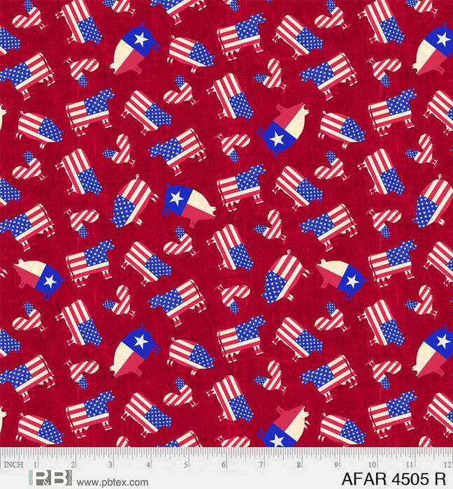 NEW! American Farm - Gingham - Red - Per Yard - by Michael Mullan for P&B Textiles - Patriotic - AFAR 4504 R - RebsFabStash