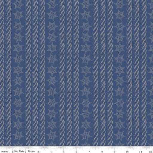 NEW! Americana John Wayne fabrics - per yard - Riley Blake Designs - by Riley Blake Designers - Ropes & Stars Navy - C9471-NAVY - RebsFabStash