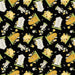 NEW! Bee You! - Tossed Bee Hives - Per Yard - by Shelly Comiskey for Henry Glass - Black - 102-99 - RebsFabStash