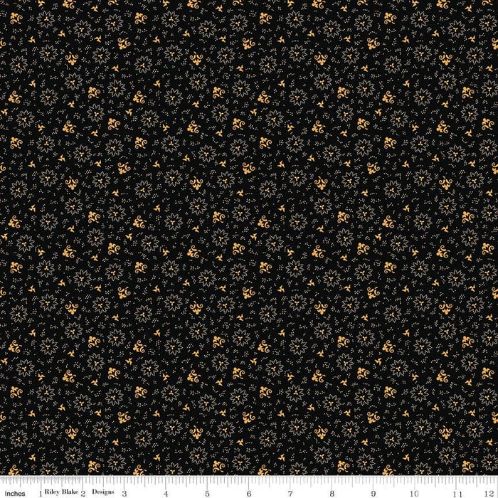 NEW! Bountiful Autumn - Black Bountiful Burst - per yard - Stacy West of Buttermilk Basin Design Co. for Riley Blake Designs - Fall - C10852-BLACK - RebsFabStash