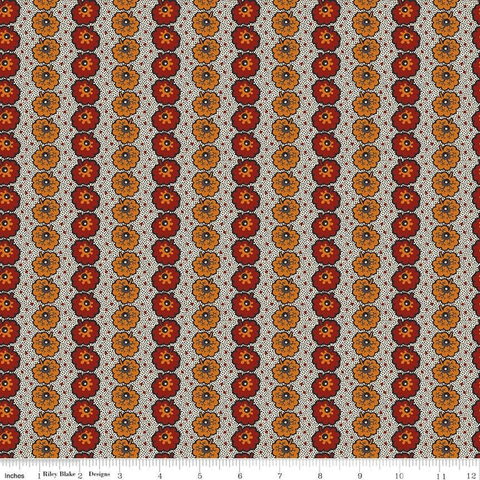 NEW! Bountiful Autumn - Orange Bountiful Geo - per yard - Stacy West of Buttermilk Basin Design Co. for Riley Blake Designs - Fall - C10860-ORANGE - RebsFabStash