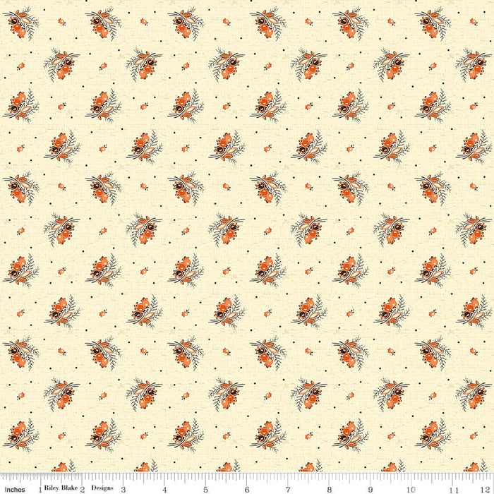 NEW! Bountiful Autumn - Rust Bountiful Blooms - per yard - Stacy West of Buttermilk Basin Design Co. for Riley Blake Designs - Fall - C10851-RUST - RebsFabStash