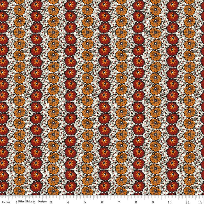 NEW! Bountiful Autumn - Rust Bountiful Blooms - per yard - Stacy West of Buttermilk Basin Design Co. for Riley Blake Designs - Fall - C10851-RUST - RebsFabStash