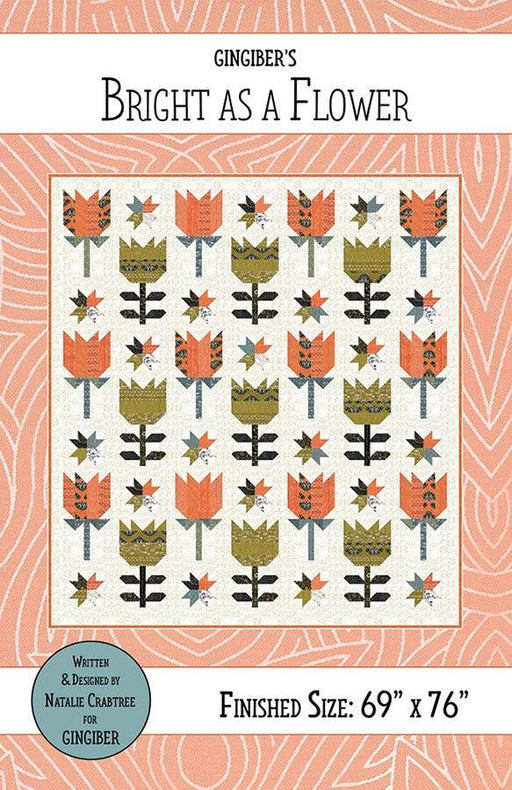 New! Bright as a Flower - Quilt PATTERN - designed by Natalie Crabtree for Gingiber - Features Dwell In Possibility fabric collection - RebsFabStash