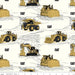 New! CAT® Garb Gray - by the yard - Riley Blake Designs - C9102-GRAY - equipment, trucks, caterpillar, work clothes - RebsFabStash