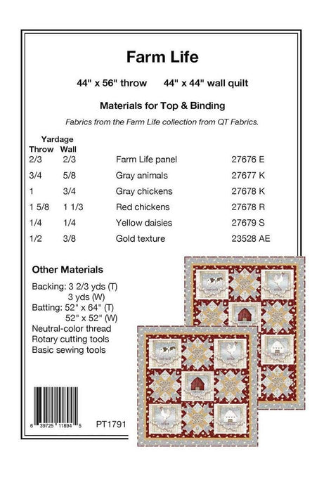 New! Farm Life - Throw & Wall Quilt Pattern - by Pine Tree Country Quilts - RebsFabStash