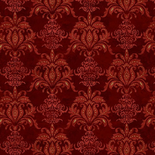 New! Le Poulet - Damask - Per Yard - by Jennifer Brinely - Studio E - Tonal, Blender - 5459-88 Red - RebsFabStash