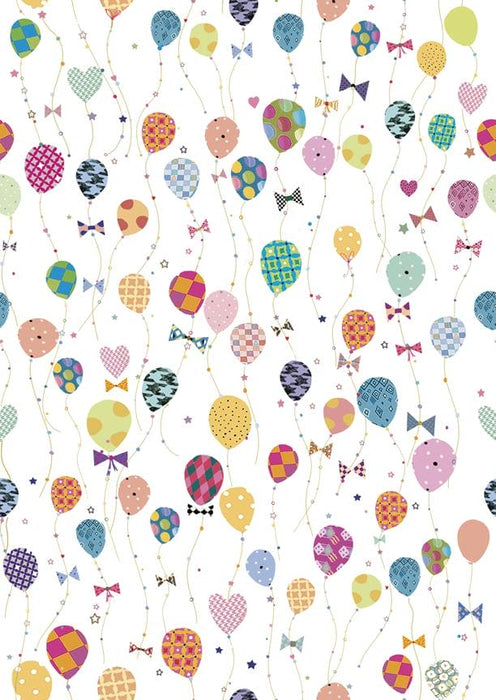 NEW! Let's Celebrate by House of Turnowsky - Per yard - Quilting Treasures - Happy Birthday Fabric - Balloon Bunches on Black - RebsFabStash