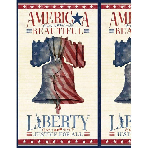 NEW! Liberty Lane - Per Panel - 24" panel - by Stephanie Marrott for Wilmington Prints - 1031 84453 234 - Patriotic, liberty bell - RebsFabStash