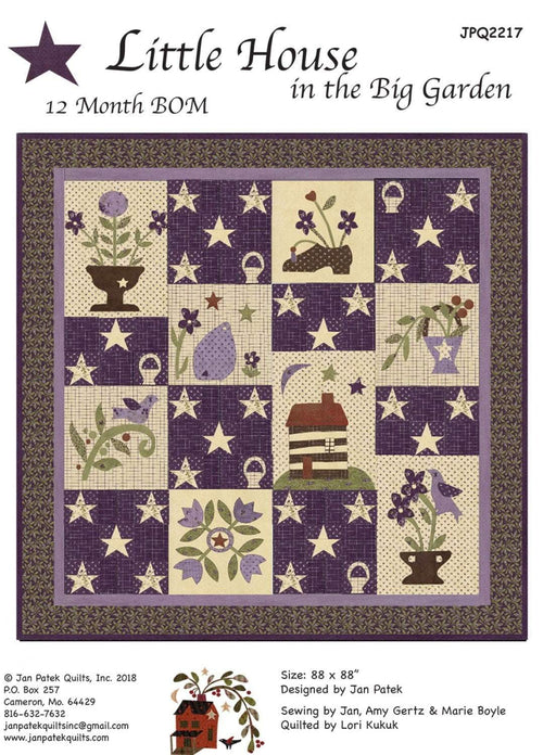 New! Little House in the Big Garden - 12 Month BOM Pattern - designed by Jan Patek Quilts, Inc. JPQ 2217 - RebsFabStash