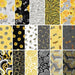 NEW! - Mellow Yellow - Geometric - Per Yard - Blank Quilting - Black - 1973-99 - RebsFabStash