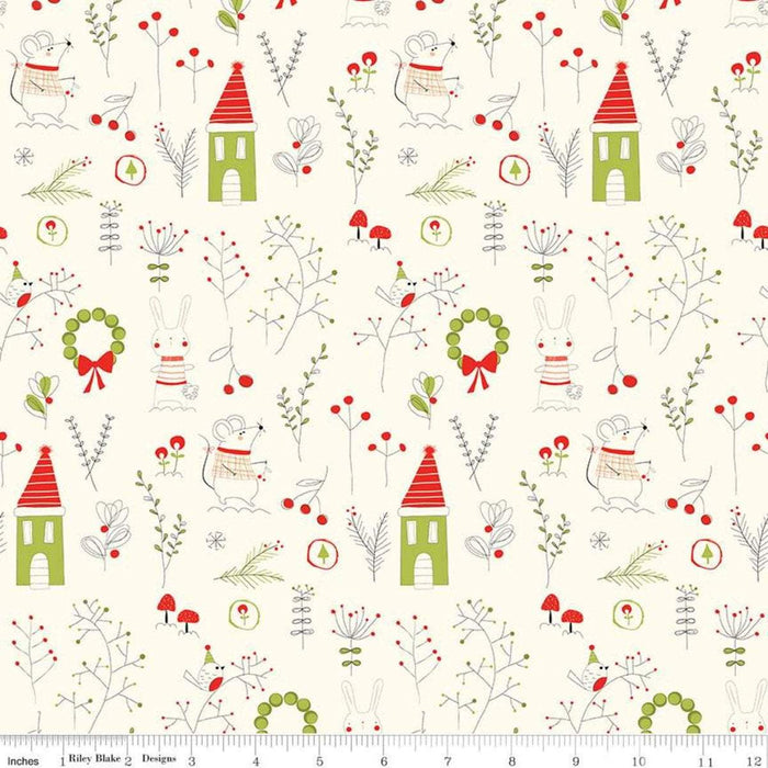 New! Merry Little Christmas - Plaid Green - by the yard - Sandy Gervais - Riley Blake - Fun cute holiday design - C9644-GREEN - RebsFabStash