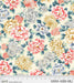 New! NIWA Small Floral - Per Yard - by P&B Textiles - Gold Metallic, Flowers, Tonal, Blender - 4388 - LB - Light Blue - RebsFabStash