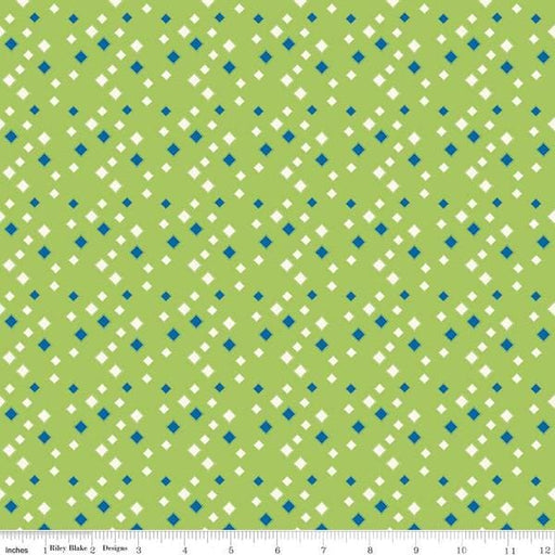 NEW! Oh Happy Day! - per yard - by Sandy Gervais - Riley Blake Designs - Blender - Diamonds Green - RebsFabStash