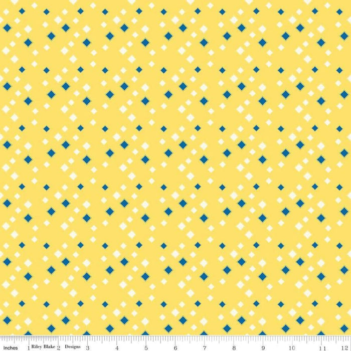 NEW! Oh Happy Day! - per yard - by Sandy Gervais - Riley Blake Designs - Geometric Blender - Tonal - Shoo Fly Yellow - RebsFabStash