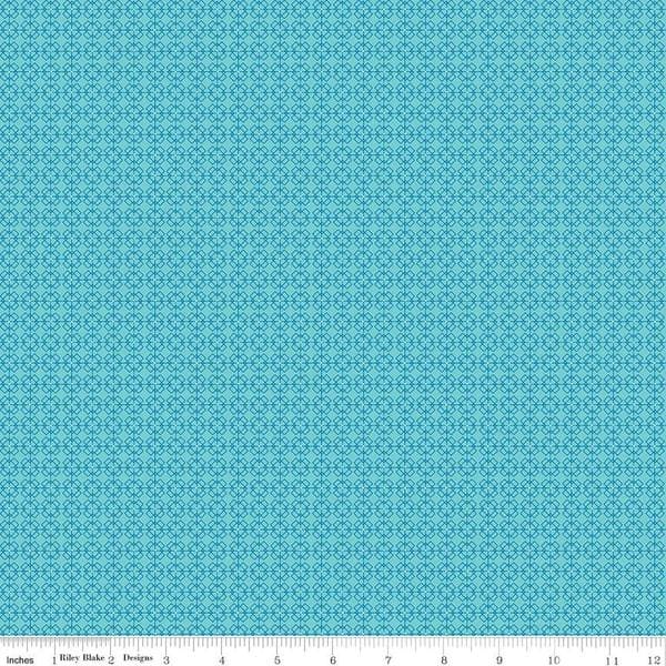 NEW! Oh Happy Day! - per yard - by Sandy Gervais - Riley Blake Designs - Tonal - Blender - Geometric - Houndstooth - Checks Blue - RebsFabStash