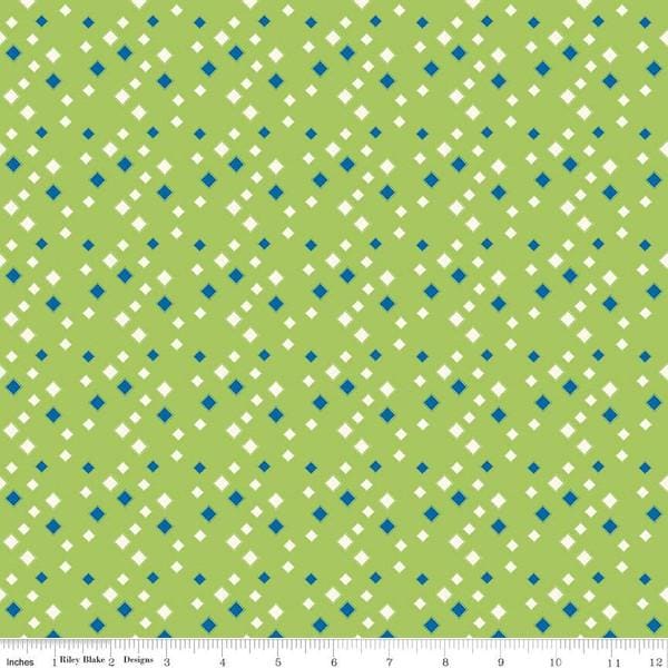 NEW! Oh Happy Day! - per yard - by Sandy Gervais - Riley Blake Designs - Tonal - Blender - Geometric - Houndstooth - Checks Blue - RebsFabStash